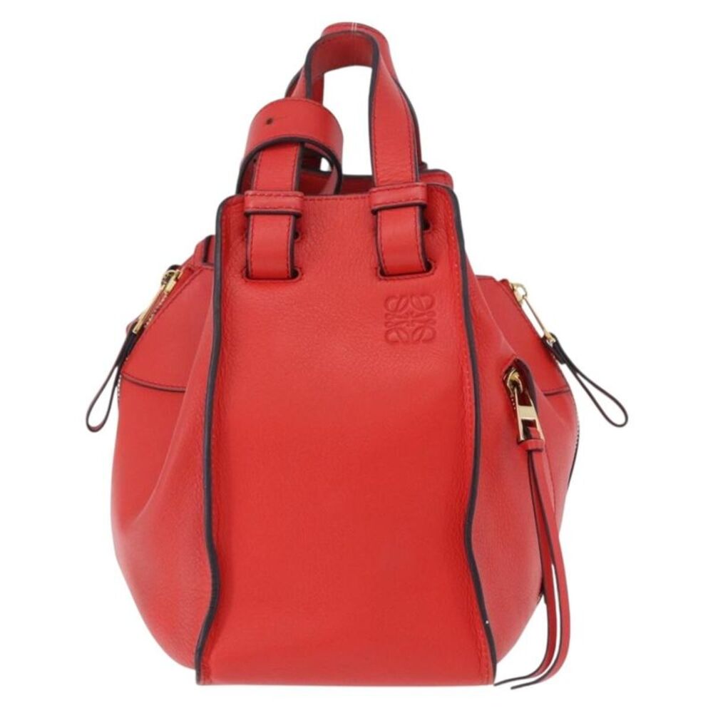 Loewe Hammock Leather Red Leather Handbag